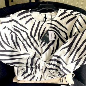 NWT 4th + Reckless cropped blouse